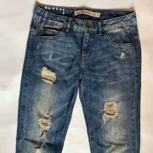 Zara Trafaluc Premium Wash Ripped Slim Skinny Jeans Women’s size 02